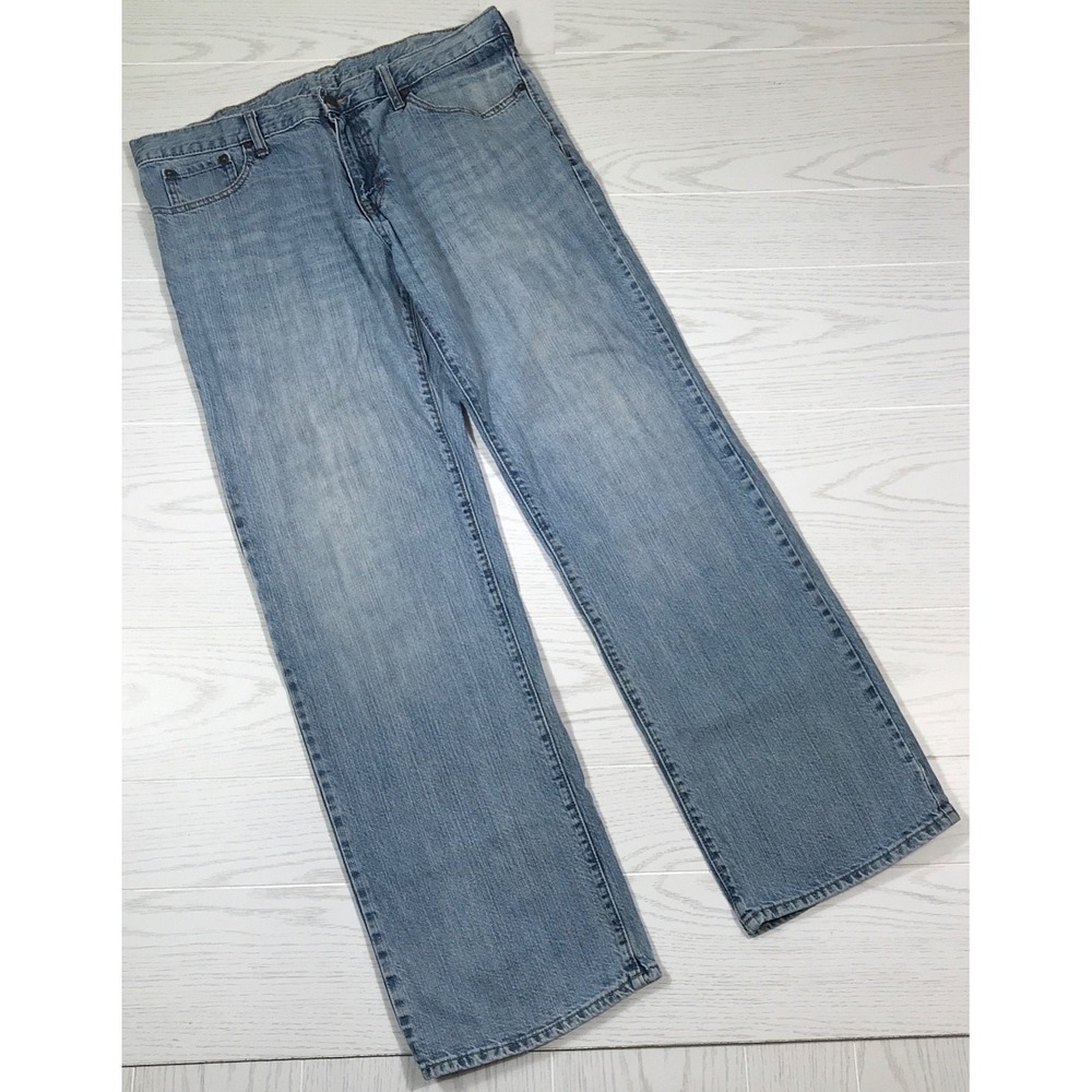 Vintage Y2K Old Navy Loose Jeans Mens 36x32 Blue Wide Leg Relaxed Cotton Grunge